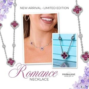 Park Lane Romance Necklace - Silver and Purple